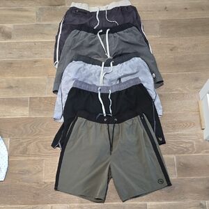 Vuori Men's Athletic Shorts Set - Black, Gray, Tan